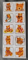 Mary Hamilton Mary’s Bears Small Sticker Sheet AGC American Greetings Teddy