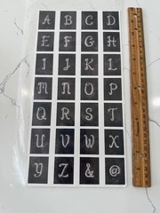 Close To My Heart Base & Bling Signature Style Upper Case Alphabet Sheet #Z2055