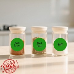 Meitaat Green Circle Stickers Roll 500 PCS Writable