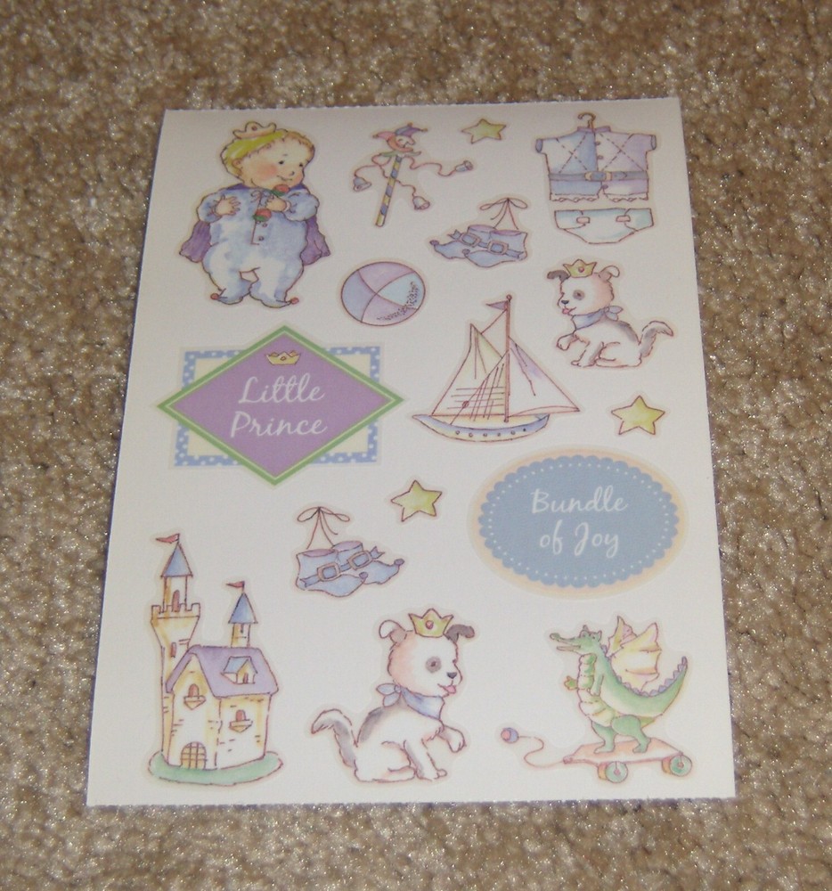 PSX Designs Sticker Sheet ~ Baby Boy «Little Prince»