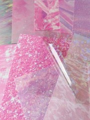 10pcs Glitter Textured Material Scrapbook Background Stickers Junk Journal