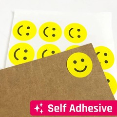 600 PCS – 1″ Smiling Happy Smile Face Stickers, Yellow