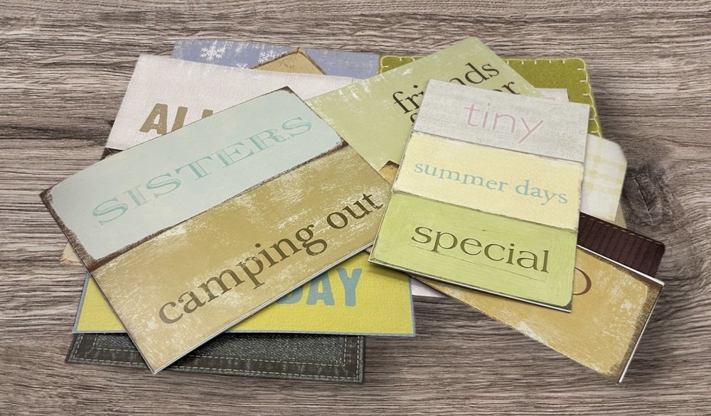 Lot of 64 Scrapbook Titles By My Minds Eye Cardstock Different Sizes