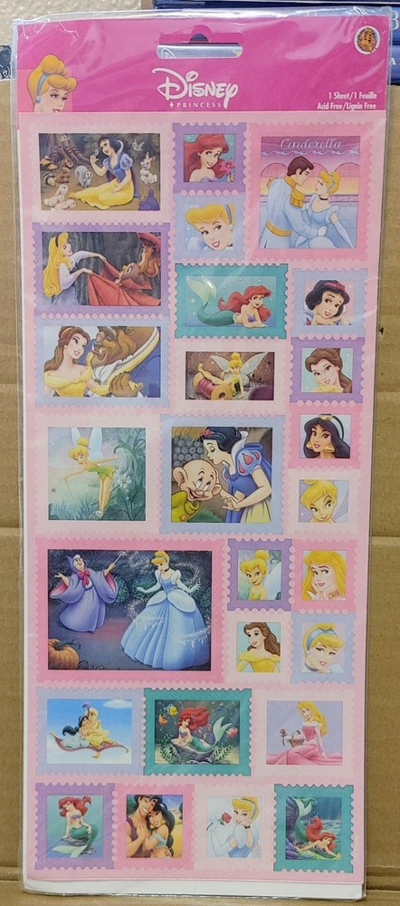 Disney Princess Sticker Sheet By Sandylion – 1 Sheet – New & Sealed