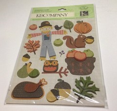 Fall Autumn Theme Scrapbook Stickers And Chipboard Embellishments Sealed 2 Packs