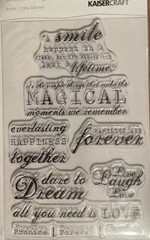 New KAISERCRAFT RUBBER STAMP clear cling MAGICAL SAYINGS love