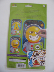 Krafty Kids FUNNY FACE STICKER SET Sticker Board 14 Stickers NOS