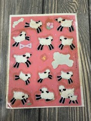 Vintage Hallmark Sheep Sticker Sheet Collectible Scrapbooking Craft 1984