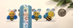 16 Cute Bee Stickers/Sparkly Bee Stickers/Summer Stickers/ Holographic Stickers