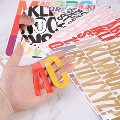 595 Pieces Vinyl Letter Stickers, 10 Sheets 2 Inch Black Self-Adhesive Cute