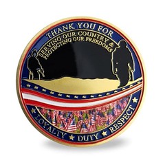 AtSKnSK 24 PCS Military Veterans Challenge Coin Appreciation Gift Thank You f…