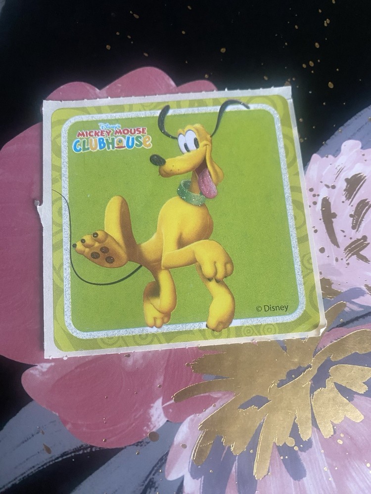 Mickey Mouse Clubhouse Glittery Pluto Sticker Mod 2.5” Inches Imperfect