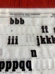 2 Letraset INSTANT LETTERING Transfer Letters Egyptienne 60pt bold con 1