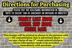 40 CUSTOM CRUISE STICKERS 2″ LABELS CRUISE SHIP DUCK TAGS JUST YOUR LUCK