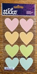 Sticko Color Hearts Labels Colorful Love Valentines Wedding Scrapbook Stickers