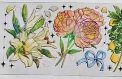 Forest Poetry stickers, clear with holographic gold accents. 3 different sheets.