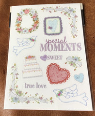 KEEPSAKE ESSENTIALS STICKERS WEDDING CAKE DOVE FLOWERS HEART TRUE LOVE