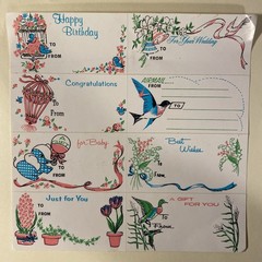 Vintage Gift Tag Sticker Sheet
