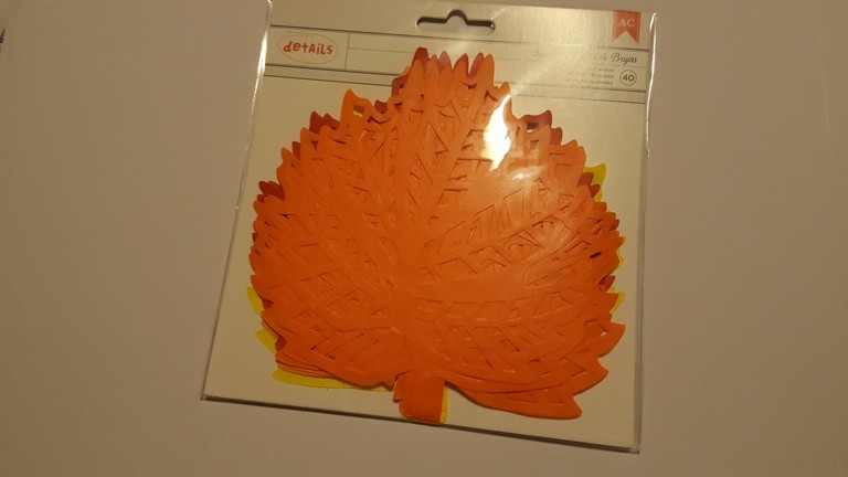 Scrapbooking Crafts AC Die-Cut Leaves Fall Autumn Colors Orange Red Gold Yellow
