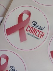 Breast Cancer Awareness Month Stickers (300) Pink Ribbon 2″ Round