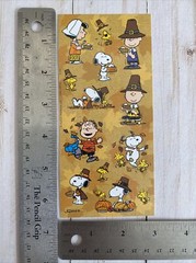 Thanksgiving Stickers Snoopy + Woodstock + Charlie Brown + Linus + Lucy Peanuts