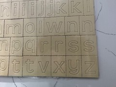 Scenic Route Paper Co Chipboard Alphabet Redmond Cream Lowercase Letter Stencil