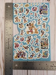 Mickey Mouse Pluto Goofy Minnie Donald Duck Single Sheet Stickers Disney New Kid
