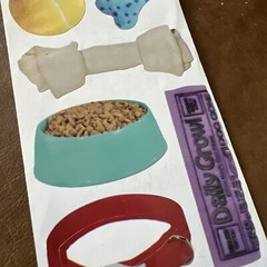 DOG TOYS Stickers Frances Meyer Puppy Bone Collar Tennis Ball Dog Food Bark