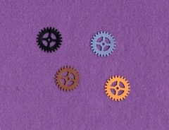 GEARS # 13 machine clock die cuts scrapbook cards