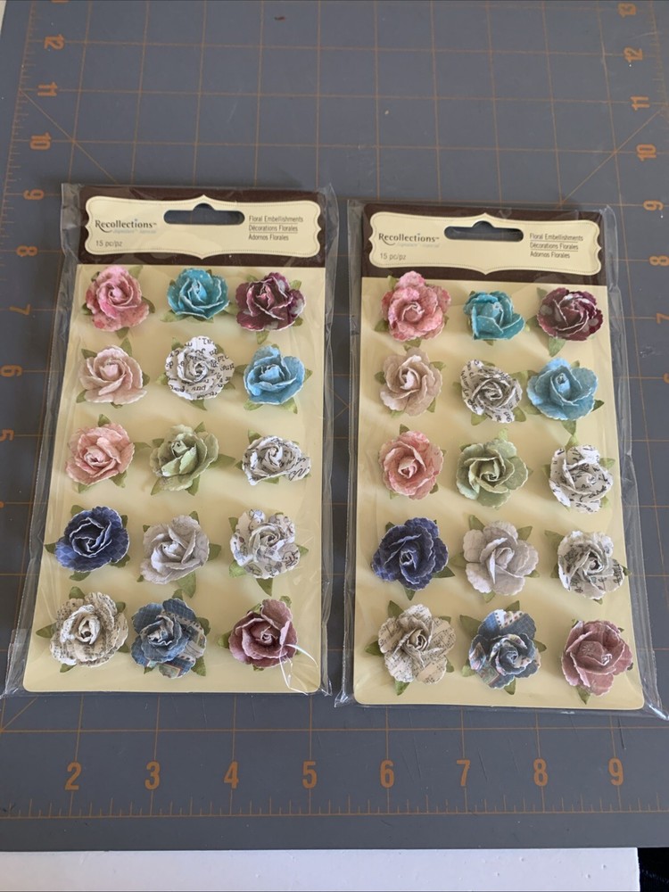 Michael’s- Paper Flowers Pink Scrapbook Card Making Embellishments