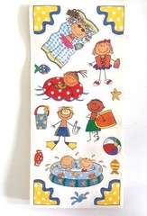 Vintage MAMBI Clear Stickers SUMMER KIDS SR-107 5″ x 12″ Sticker Sheet