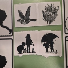 Vintage Victorian Black And White Clear Stickers Junk Journal Scrapbooking rare