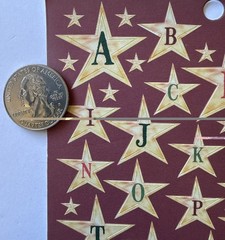 STAR ALPHABET Stickers(4-3/4”x10”)Letters•Words•Numbers•4th of July•Card Making•