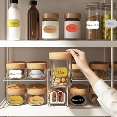 350 PCS Fancy Shape Stickers, 2″ x 1.2″ Black Label Stickers for Presents, Jars,
