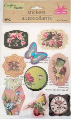 CRAFTER’S SQUARE Paper Crafts LOVE BIRDS Dimensional Stickers – 9 pcs