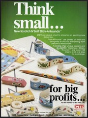 CTP Stickers – Original 1984 Trade AD / ADVERT – Scratch N’ Sniff Stick-A-Rounds