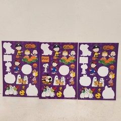 PEANUTS Thanksgiving & HALLOWEEN Mixed Stickers Sheets Lot, Holiday Snoopy