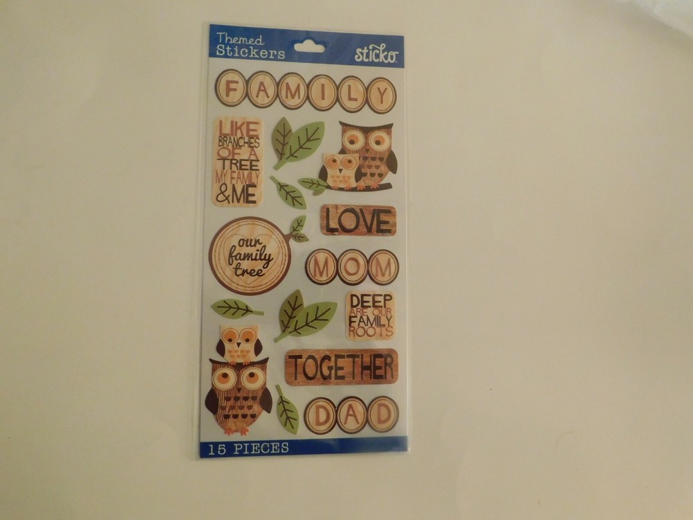 Sticko Wood Family stickers 15 pieces