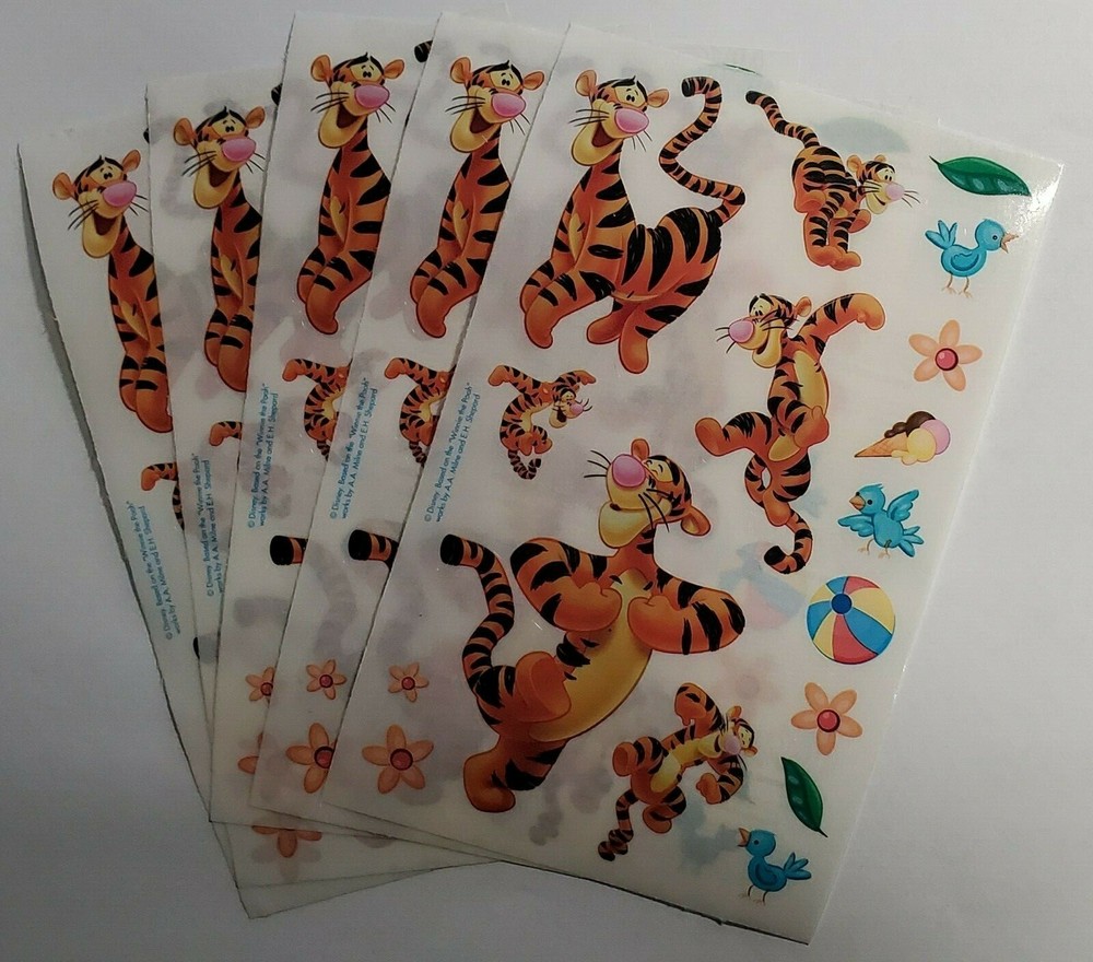 Sandylion Stickers Disney Tigger – 5 SHEETS — Size 4″ X 6″ —