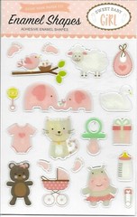Baby Girl Pacifier Bottle Stroller Buggy Toys Bundle Echo Park Enamel Shapes