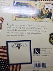 K&Company MARINES Scrap Kit 12×12 Military Scrapbook Papers & Sticker Sheets NEW