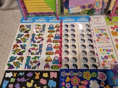 Vintage Y2K Sandylion Girls Peace Groovy Sticker Sheet Stationary Pencil Lot
