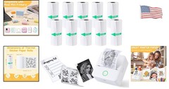 Self-Adhesive Printable Sticker Rolls for Mini Printers – 57x25mm, 10 Pieces