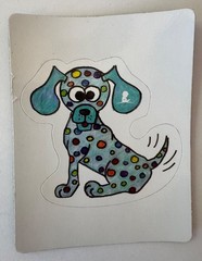 Assorted 7 Sticker & Magnet Lot Mickey Mouse Hipster Guinea Pig Cartoon Spaniel