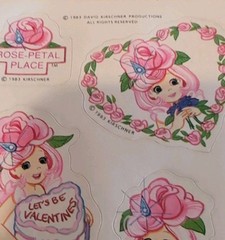 Vintage 1983 Rose Petal Place Sticker Sheet David Kirschner Productions