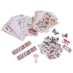 200 Pieces Vintage Scrapbook Supplies Pack for Junk Journal Planners DIY 9840