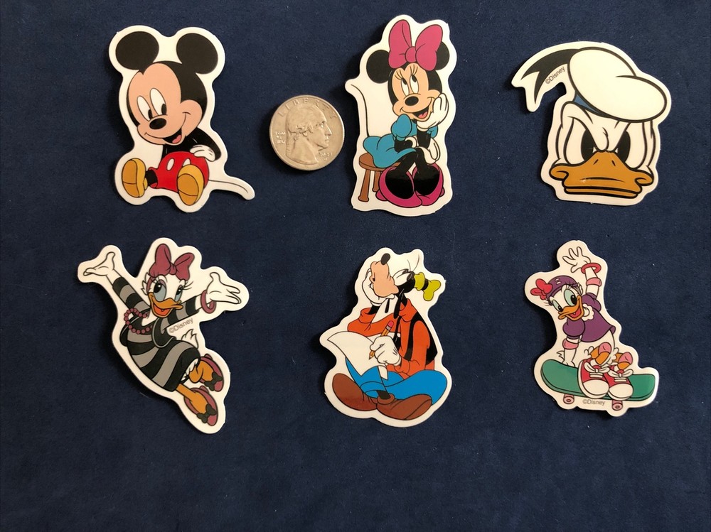 Disney Stickers – Mickey Mouse and Friends Lot of 6 Stickers. – New