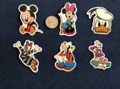 Disney Stickers – Mickey Mouse and Friends Lot of 6 Stickers. – New