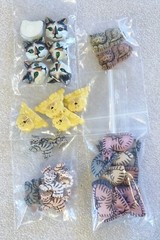 4 Diff Sets Deco Cat Embellishments- Resin- Wood-Assorted Brands -You Choose