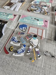 Sticker Lot – Sports Scrapbooking Stickers Baseball Hockey Bowl – Jolee’s + #181